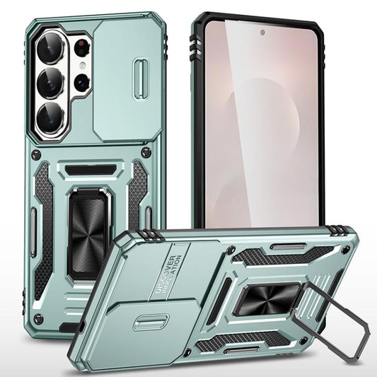 Armor PC Hybrid TPU Camera Shield Phone Case, For Samsung Galaxy S26 Ultra 5G, For Samsung Galaxy S26 5G, For Samsung Galaxy S25 FE 5G