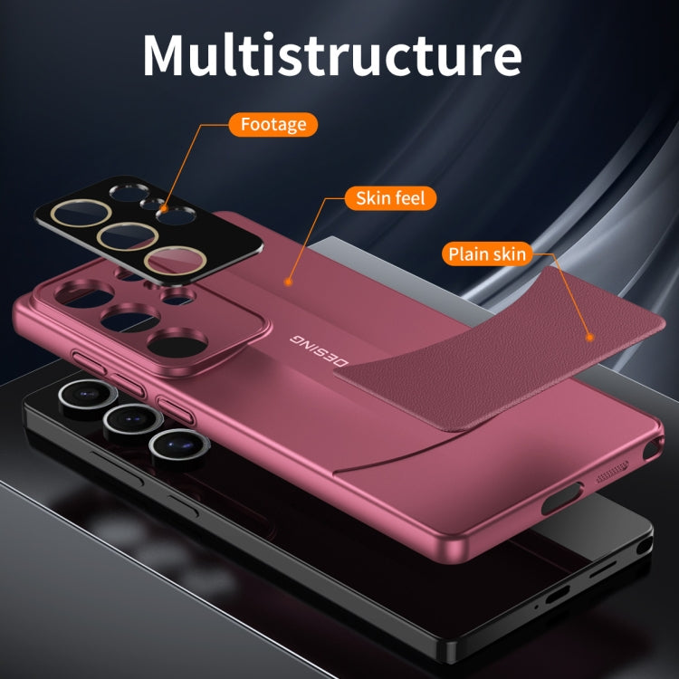 Vegetarian Leather Series Skin Feel Full Coverage Phone Case, For Samsung Galaxy S25 5G, For Samsung Galaxy S25+ 5G, For Samsung Galaxy S25 Ultra 5G, For Samsung Galaxy S24 Ultra 5G