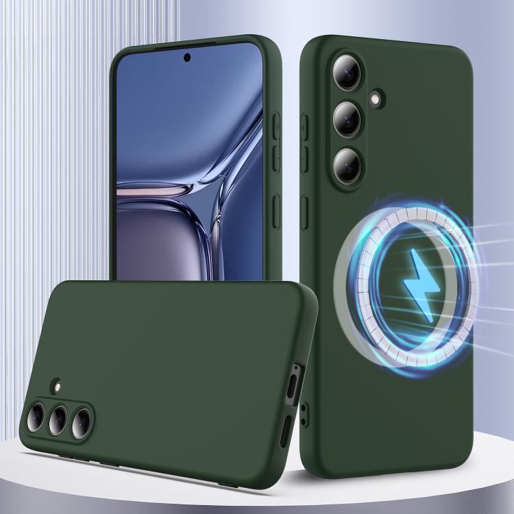 Shockproof Silicone Magsafe Phone Case, For Samsung Galaxy S25 Edge 5G, For Samsung Galaxy S25 5G, For Samsung Galaxy S25+ 5G, For Samsung Galaxy S25 Ultra 5G, For Samsung Galaxy S24 FE 5G, For Samsung Galaxy S24 Ultra 5G