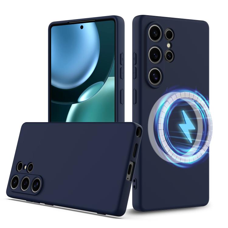Shockproof Silicone Magsafe Phone Case, For Samsung Galaxy S25 Edge 5G, For Samsung Galaxy S25 5G, For Samsung Galaxy S25+ 5G, For Samsung Galaxy S25 Ultra 5G, For Samsung Galaxy S24 FE 5G, For Samsung Galaxy S24 Ultra 5G