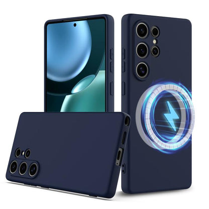 Shockproof Silicone Magsafe Phone Case, For Samsung Galaxy S25 Edge 5G, For Samsung Galaxy S25 5G, For Samsung Galaxy S25+ 5G, For Samsung Galaxy S25 Ultra 5G, For Samsung Galaxy S24 FE 5G, For Samsung Galaxy S24 Ultra 5G