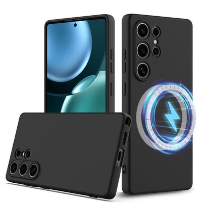 Shockproof Silicone Magsafe Phone Case, For Samsung Galaxy S25 Edge 5G, For Samsung Galaxy S25 5G, For Samsung Galaxy S25+ 5G, For Samsung Galaxy S25 Ultra 5G, For Samsung Galaxy S24 FE 5G, For Samsung Galaxy S24 Ultra 5G