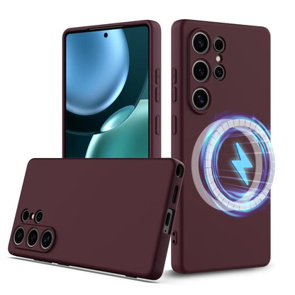 Shockproof Silicone Magsafe Phone Case, For Samsung Galaxy S25 Edge 5G, For Samsung Galaxy S25 5G, For Samsung Galaxy S25+ 5G, For Samsung Galaxy S25 Ultra 5G, For Samsung Galaxy S24 FE 5G, For Samsung Galaxy S24 Ultra 5G