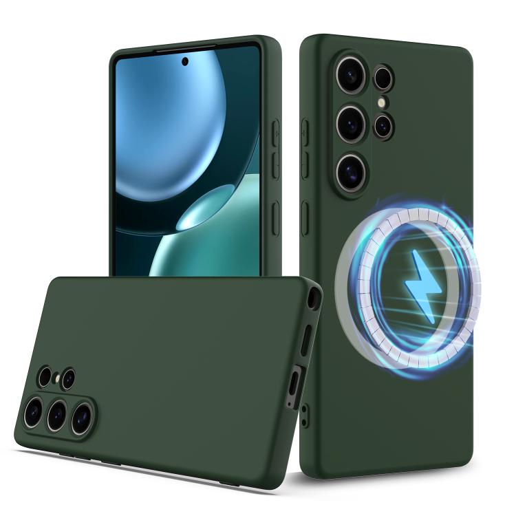 Shockproof Silicone Magsafe Phone Case, For Samsung Galaxy S25 Edge 5G, For Samsung Galaxy S25 5G, For Samsung Galaxy S25+ 5G, For Samsung Galaxy S25 Ultra 5G, For Samsung Galaxy S24 FE 5G, For Samsung Galaxy S24 Ultra 5G