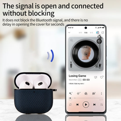 Nylon Waterproof Wireless Earphone One-piece Case with Hook, For AirPods Pro 3, For AirPods 4