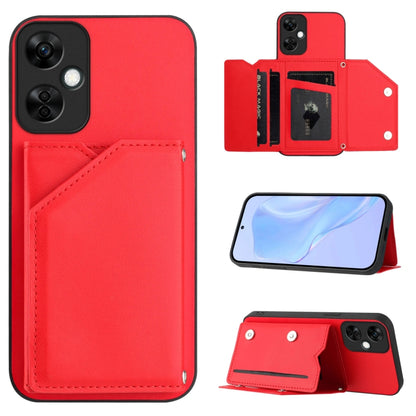 Skin Feel Four Card Slots Phone Case with Wrist Strap, For OnePlus Nord CE4, For OnePlus Nord CE 3 Lite