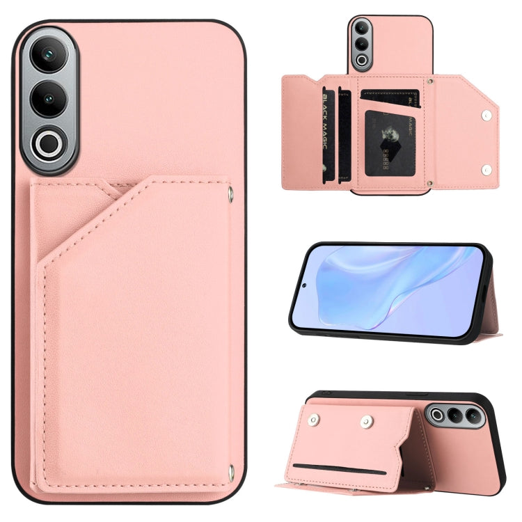 Skin Feel Four Card Slots Phone Case with Wrist Strap, For OnePlus Nord CE4, For OnePlus Nord CE 3 Lite