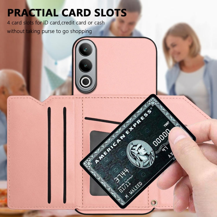 Skin Feel Four Card Slots Phone Case with Wrist Strap, For OnePlus Nord CE4, For OnePlus Nord CE 3 Lite