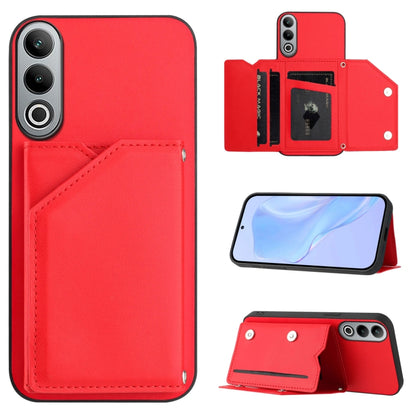 Skin Feel Four Card Slots Phone Case with Wrist Strap, For OnePlus Nord CE4, For OnePlus Nord CE 3 Lite
