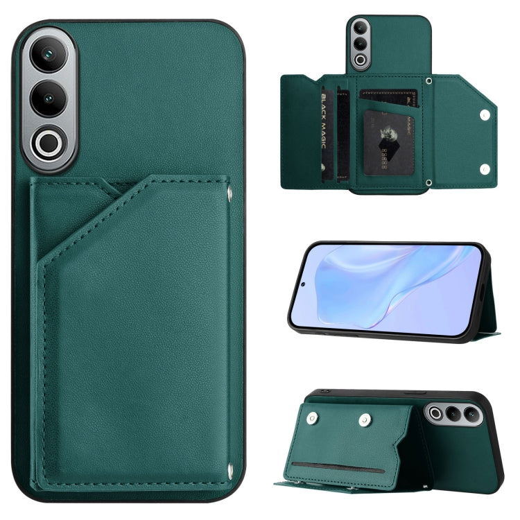 Skin Feel Four Card Slots Phone Case with Wrist Strap, For OnePlus Nord CE4, For OnePlus Nord CE 3 Lite