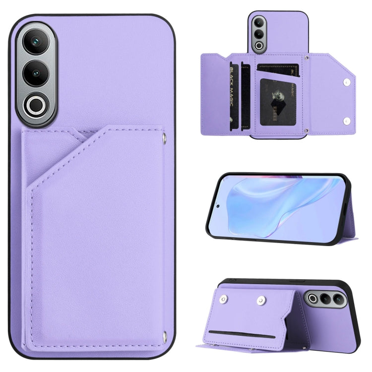 Skin Feel Four Card Slots Phone Case with Wrist Strap, For OnePlus Nord CE4, For OnePlus Nord CE 3 Lite
