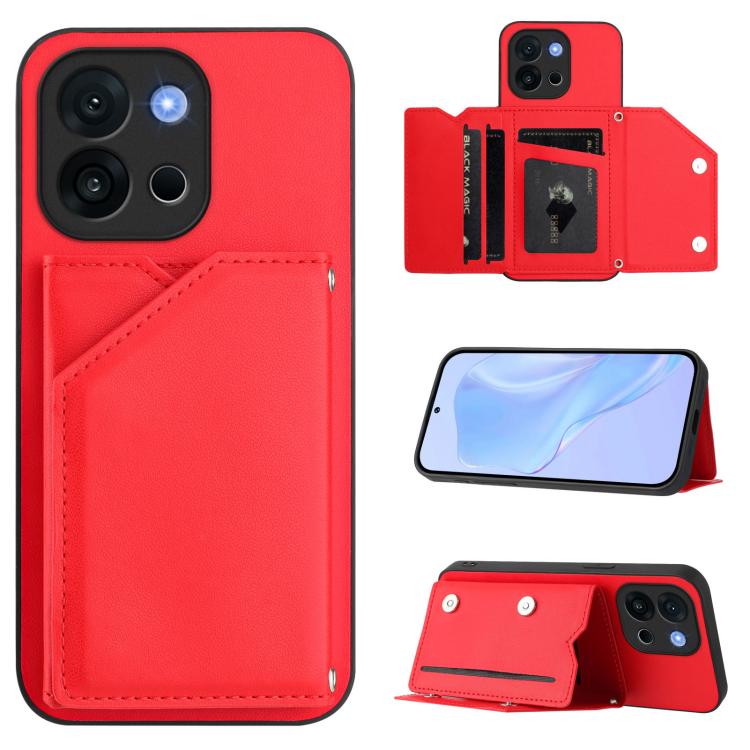 Skin Feel Four Card Slots Phone Case with Wrist Strap, For OnePlus 13T, For OnePlus Ace 5 / Ace 5 Pro, For OnePlus Nord 4, For OnePlus Nord CE4 Lite 5G