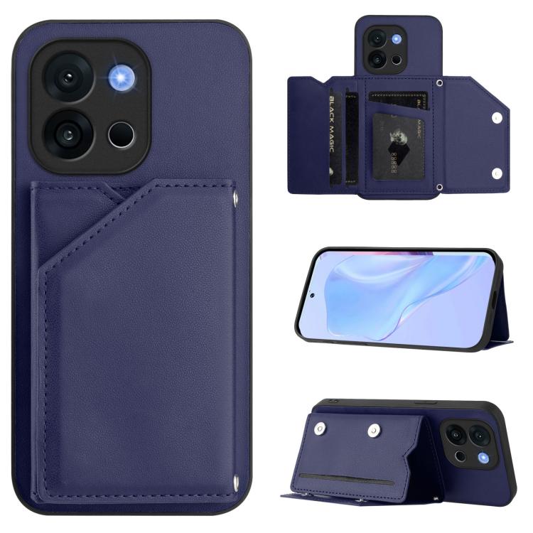 Skin Feel Four Card Slots Phone Case with Wrist Strap, For OnePlus 13T, For OnePlus Ace 5 / Ace 5 Pro, For OnePlus Nord 4, For OnePlus Nord CE4 Lite 5G