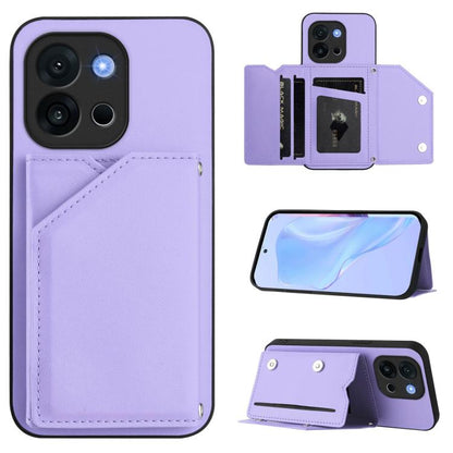 Skin Feel Four Card Slots Phone Case with Wrist Strap, For OnePlus 13T, For OnePlus Ace 5 / Ace 5 Pro, For OnePlus Nord 4, For OnePlus Nord CE4 Lite 5G