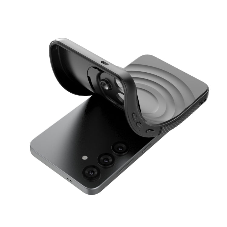 Lens Frame Bracket Corrugated MagSafe Phone Case, For Samsung Galaxy S25 5G, For Samsung Galaxy S25+ 5G, For Samsung Galaxy S25 Ultra 5G