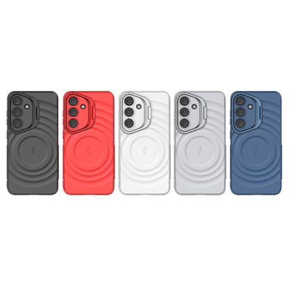 Lens Frame Bracket Corrugated MagSafe Phone Case, For Samsung Galaxy S25 5G, For Samsung Galaxy S25+ 5G, For Samsung Galaxy S25 Ultra 5G