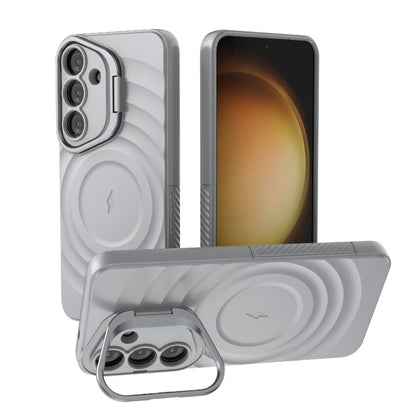 Lens Frame Bracket Corrugated MagSafe Phone Case, For Samsung Galaxy S26+ 5G, For Samsung Galaxy S26 Ultra 5G, For Samsung Galaxy S26 5G, For Samsung Galaxy S25 5G