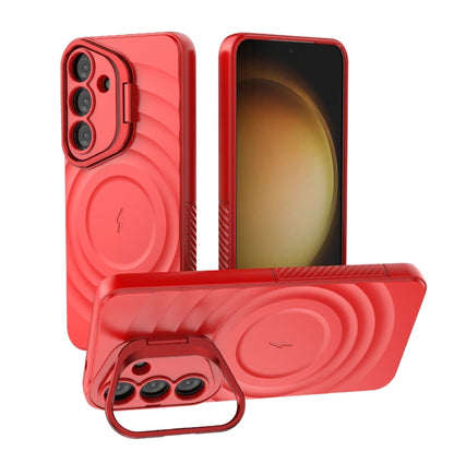 Lens Frame Bracket Corrugated MagSafe Phone Case, For Samsung Galaxy S26+ 5G, For Samsung Galaxy S26 Ultra 5G, For Samsung Galaxy S26 5G, For Samsung Galaxy S25 5G
