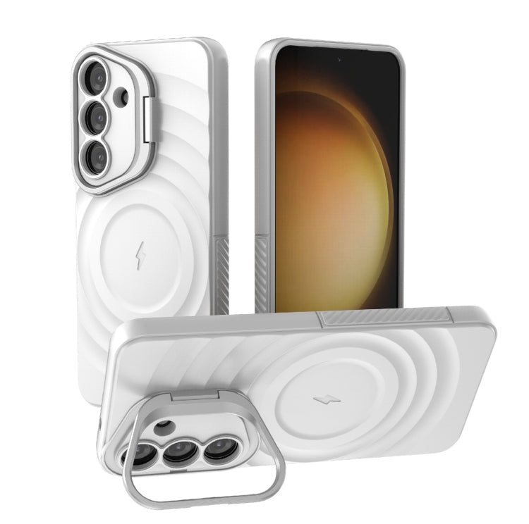 Lens Frame Bracket Corrugated MagSafe Phone Case, For Samsung Galaxy S26+ 5G, For Samsung Galaxy S26 Ultra 5G, For Samsung Galaxy S26 5G, For Samsung Galaxy S25 5G