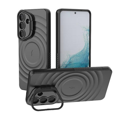 Lens Frame Bracket Corrugated MagSafe Phone Case, For Samsung Galaxy S26+ 5G, For Samsung Galaxy S26 Ultra 5G, For Samsung Galaxy S26 5G, For Samsung Galaxy S25 5G