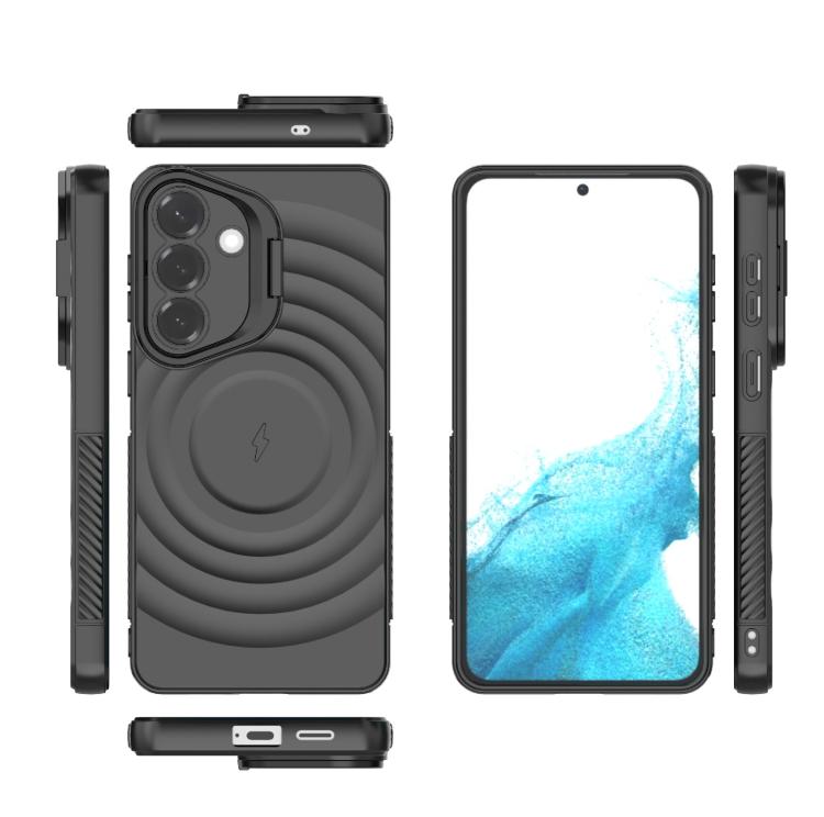 Lens Frame Bracket Corrugated MagSafe Phone Case, For Samsung Galaxy S26+ 5G, For Samsung Galaxy S26 Ultra 5G, For Samsung Galaxy S26 5G, For Samsung Galaxy S25 5G