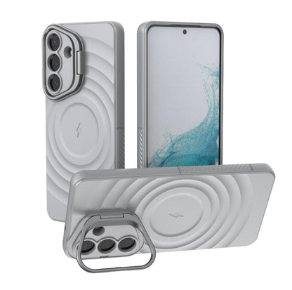 Lens Frame Bracket Corrugated MagSafe Phone Case, For Samsung Galaxy S26+ 5G, For Samsung Galaxy S26 Ultra 5G, For Samsung Galaxy S26 5G, For Samsung Galaxy S25 5G