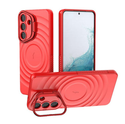 Lens Frame Bracket Corrugated MagSafe Phone Case, For Samsung Galaxy S26+ 5G, For Samsung Galaxy S26 Ultra 5G, For Samsung Galaxy S26 5G, For Samsung Galaxy S25 5G