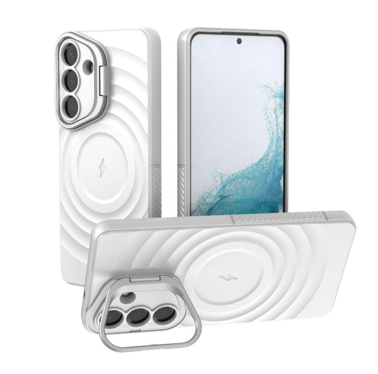 Lens Frame Bracket Corrugated MagSafe Phone Case, For Samsung Galaxy S26+ 5G, For Samsung Galaxy S26 Ultra 5G, For Samsung Galaxy S26 5G, For Samsung Galaxy S25 5G
