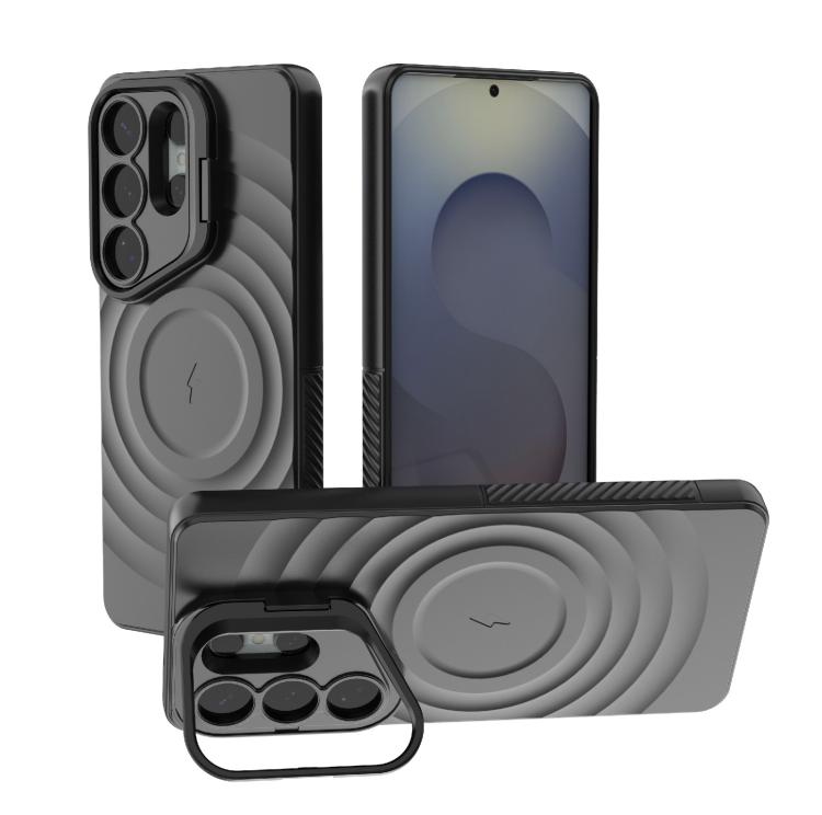 Lens Frame Bracket Corrugated MagSafe Phone Case, For Samsung Galaxy S26+ 5G, For Samsung Galaxy S26 Ultra 5G, For Samsung Galaxy S26 5G, For Samsung Galaxy S25 5G