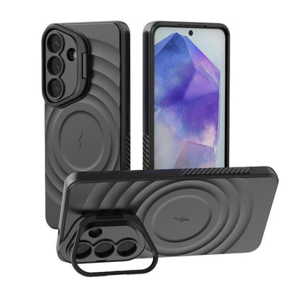 Lens Frame Bracket Corrugated MagSafe Phone Case, For Samsung Galaxy S26+ 5G, For Samsung Galaxy S26 Ultra 5G, For Samsung Galaxy S26 5G, For Samsung Galaxy S25 5G