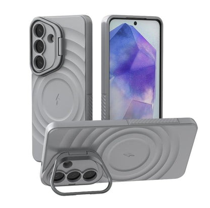 Lens Frame Bracket Corrugated MagSafe Phone Case, For Samsung Galaxy S26+ 5G, For Samsung Galaxy S26 Ultra 5G, For Samsung Galaxy S26 5G, For Samsung Galaxy S25 5G