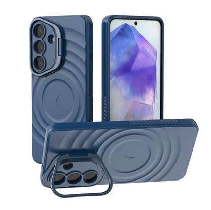 Lens Frame Bracket Corrugated MagSafe Phone Case, For Samsung Galaxy S26+ 5G, For Samsung Galaxy S26 Ultra 5G, For Samsung Galaxy S26 5G, For Samsung Galaxy S25 5G