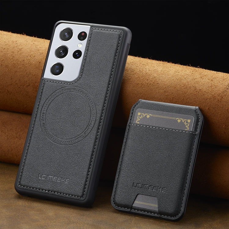 LC.IMEEKE L3 Series Detachable RFID Card Bag Magsafe Phone Case, For Samsung Galaxy S21 Ultra 5G