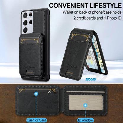 LC.IMEEKE L3 Series Detachable RFID Card Bag Magsafe Phone Case, For Samsung Galaxy S21 Ultra 5G