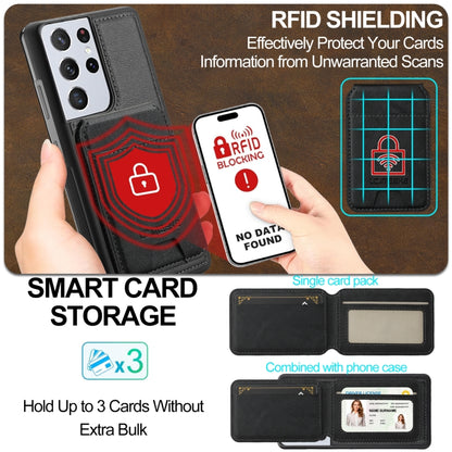 LC.IMEEKE L3 Series Detachable RFID Card Bag Magsafe Phone Case, For Samsung Galaxy S21 Ultra 5G