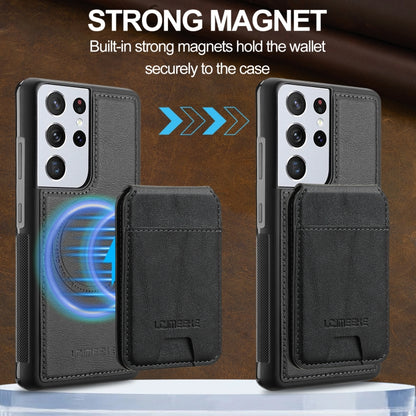 LC.IMEEKE L3 Series Detachable RFID Card Bag Magsafe Phone Case, For Samsung Galaxy S21 Ultra 5G