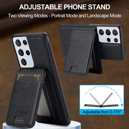 LC.IMEEKE L3 Series Detachable RFID Card Bag Magsafe Phone Case, For Samsung Galaxy S21 Ultra 5G