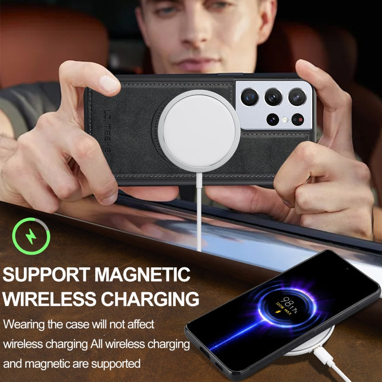 LC.IMEEKE L3 Series Detachable RFID Card Bag Magsafe Phone Case, For Samsung Galaxy S21 Ultra 5G