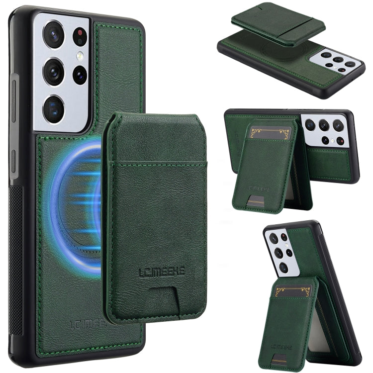 LC.IMEEKE L3 Series Detachable RFID Card Bag Magsafe Phone Case, For Samsung Galaxy S21 Ultra 5G