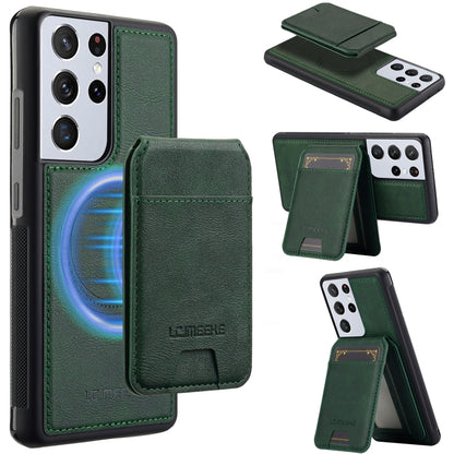 LC.IMEEKE L3 Series Detachable RFID Card Bag Magsafe Phone Case, For Samsung Galaxy S21 Ultra 5G