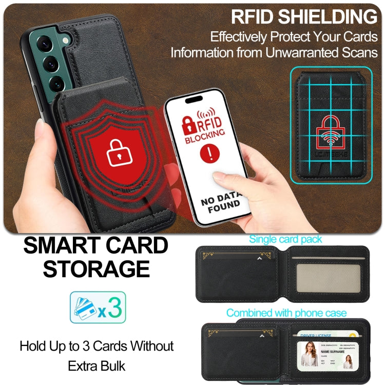 LC.IMEEKE L3 Series Detachable RFID Card Bag Magsafe Phone Case, For Samsung Galaxy S22 5G, For Samsung Galaxy S21 FE 5G, For Samsung Galaxy S21 5G, For Samsung Galaxy S21+ 5G
