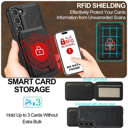 LC.IMEEKE L3 Series Detachable RFID Card Bag Magsafe Phone Case, For Samsung Galaxy S25 5G, For Samsung Galaxy S25+ 5G, For Samsung Galaxy S25 Ultra 5G, For Samsung Galaxy S24 FE 5G