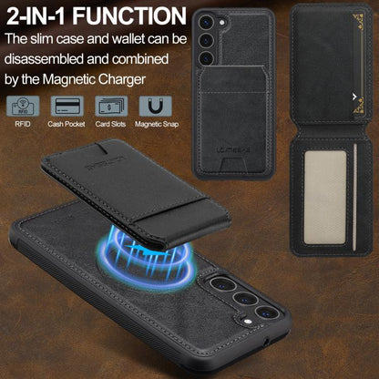 LC.IMEEKE L3 Series Detachable RFID Card Bag Magsafe Phone Case, For Samsung Galaxy S25 5G, For Samsung Galaxy S25+ 5G, For Samsung Galaxy S25 Ultra 5G, For Samsung Galaxy S24 FE 5G