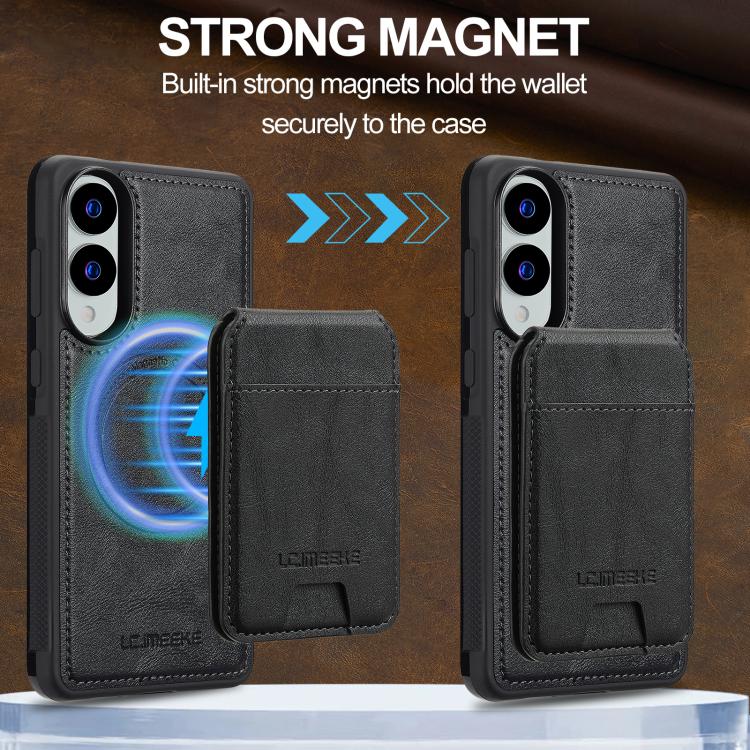 LC.IMEEKE L3 Series Detachable RFID Card Bag Magsafe Phone Case, For Samsung Galaxy S25 Edge 5G, For Samsung Galaxy S25 5G, For Samsung Galaxy S25+ 5G, For Samsung Galaxy S25 Ultra 5G