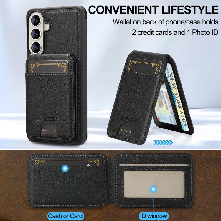 LC.IMEEKE L3 Series Detachable RFID Card Bag Magsafe Phone Case, For Samsung Galaxy S26+ 5G, For Samsung Galaxy S26 Ultra 5G, For Samsung Galaxy S26 5G, For Samsung Galaxy S25 Edge 5G