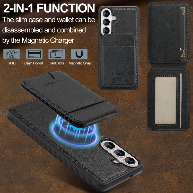 LC.IMEEKE L3 Series Detachable RFID Card Bag Magsafe Phone Case, For Samsung Galaxy S26+ 5G, For Samsung Galaxy S26 Ultra 5G, For Samsung Galaxy S26 5G, For Samsung Galaxy S25 Edge 5G