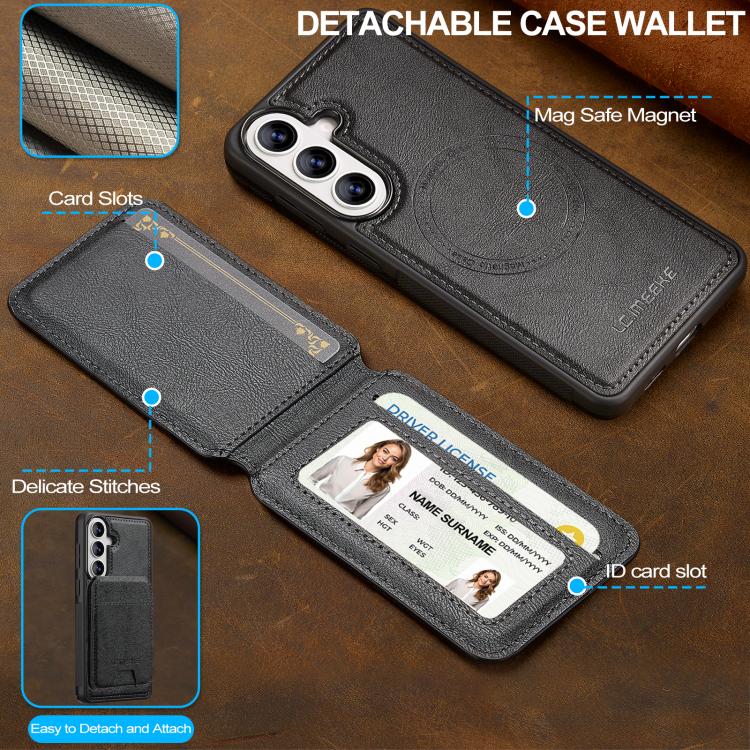 LC.IMEEKE L3 Series Detachable RFID Card Bag Magsafe Phone Case, For Samsung Galaxy S26+ 5G, For Samsung Galaxy S26 Ultra 5G, For Samsung Galaxy S26 5G, For Samsung Galaxy S25 Edge 5G
