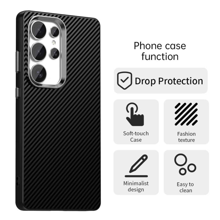 Carbon Fiber Series IMD Phone Case, For Samsung Galaxy S25 Ultra 5G, For Samsung Galaxy S24 FE 5G, For Samsung Galaxy S24+ 5G, For Samsung Galaxy S24 5G, For Samsung Galaxy S23 FE 5G, For Samsung Galaxy S23 Ultra 5G, For Samsung Galaxy S23+ 5G