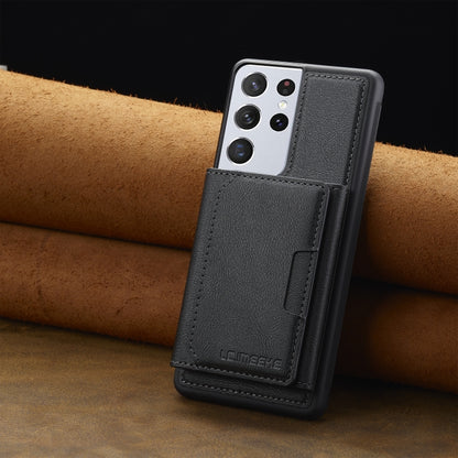 LC.IMEEKE L5 Series Detachable RFID Card Bag Magsafe Phone Case, For Samsung Galaxy S21 Ultra 5G