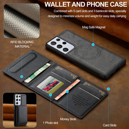 LC.IMEEKE L5 Series Detachable RFID Card Bag Magsafe Phone Case, For Samsung Galaxy S21 Ultra 5G